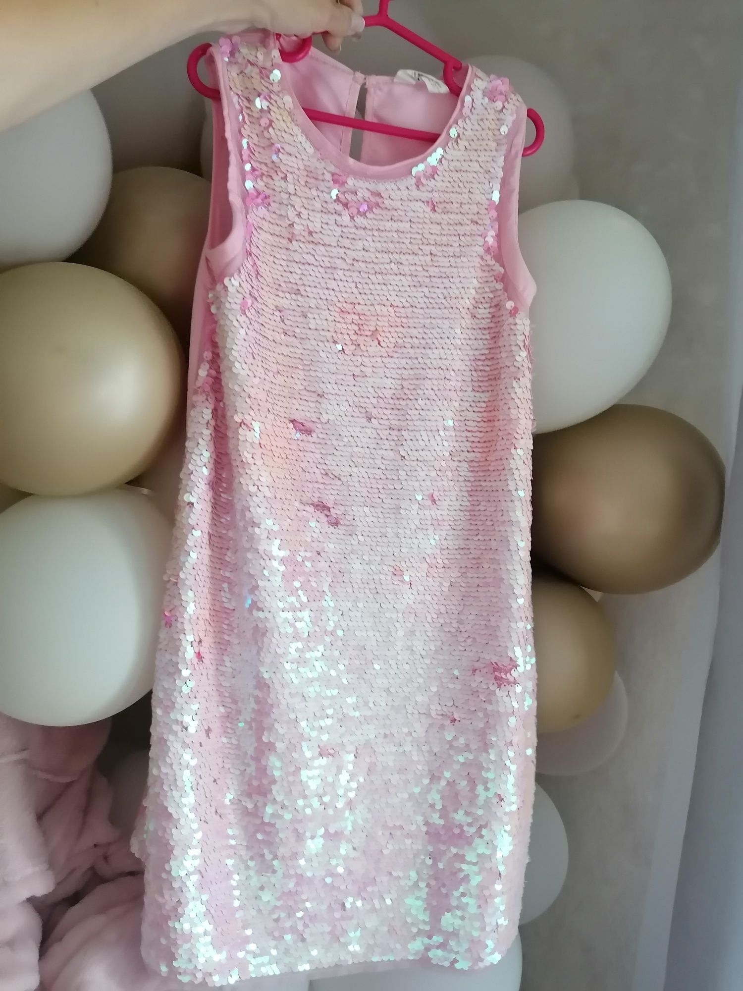Сукня, плаття святкове в паєтки, плаття на дівчинку 8-9 років, H&M