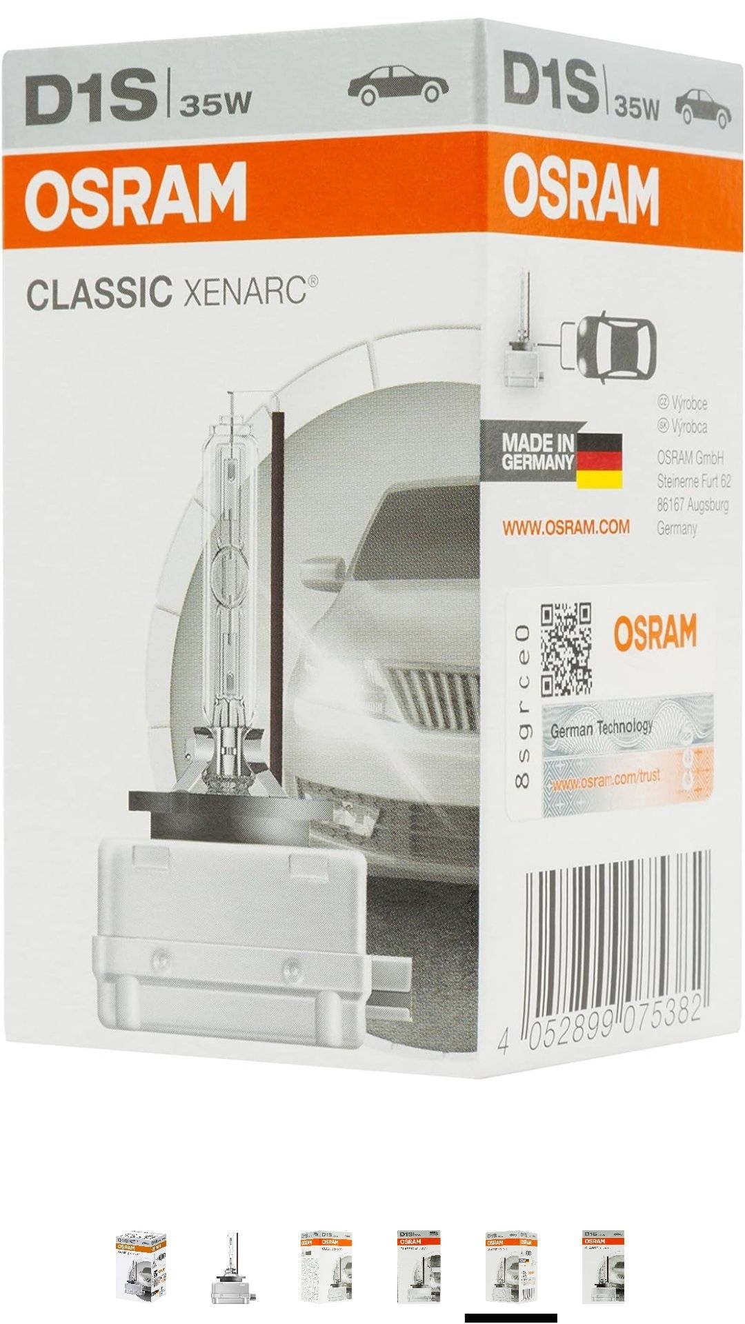 Lâmpada de Xénon D1S  OSRAM Classic Xenarc