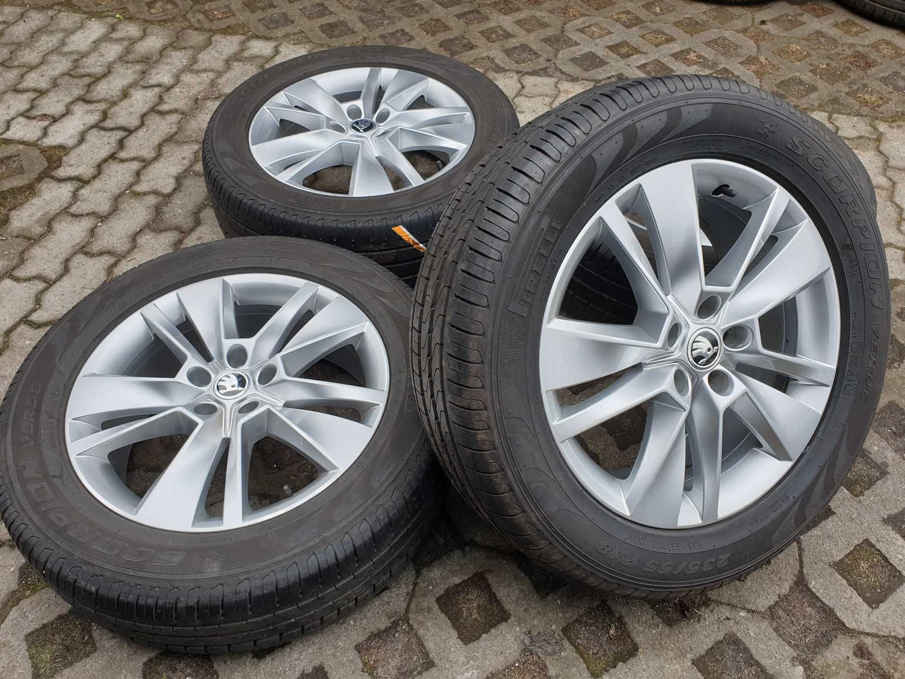 Felgi aluminiowe 18" 5x112 Skoda Kodiaq VW Tiguan z oponami