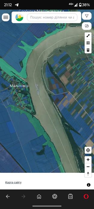 Продам земельну ділянку 10 сотих  на березі річки Дністер