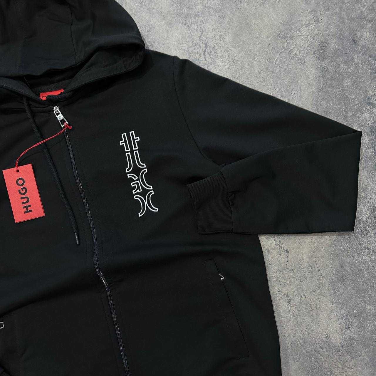 SALE!!!Чоловічий чорний спортивний костюм Hugo Boss)