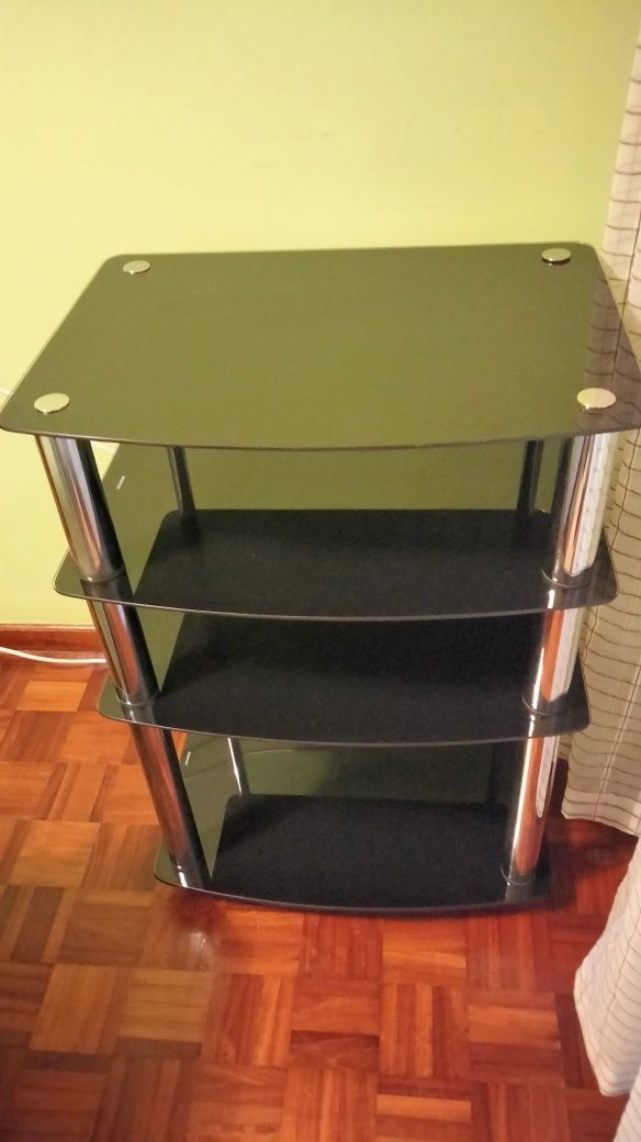 Mesa de vidro preta