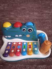 Музична іграшка для дітей Ксилофон Стукалка Крокодил TK Group