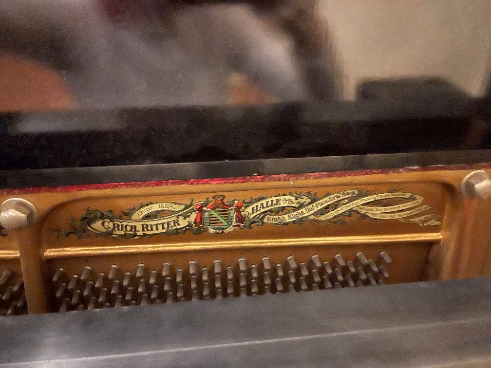 Винтажное старинное пианино 19 век xix C RICH RITTER HALLE