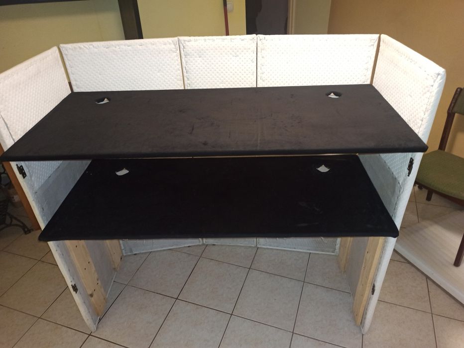 Wyprzedaż sprzęt DJ głowice ruchome, stół, parawan rampa