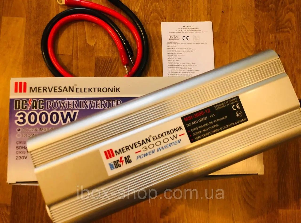 Инвертор преобразователь напряжения Mervesan MSI-3000-12 12-220В