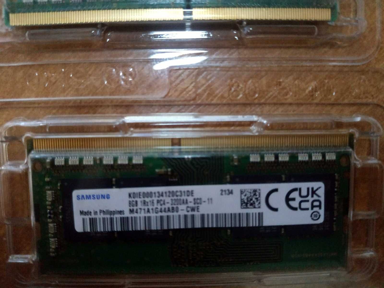 Оперативная память Samsung DDR4 8gb 3200MHz.Для ноутбука.Цена за 2 шт.