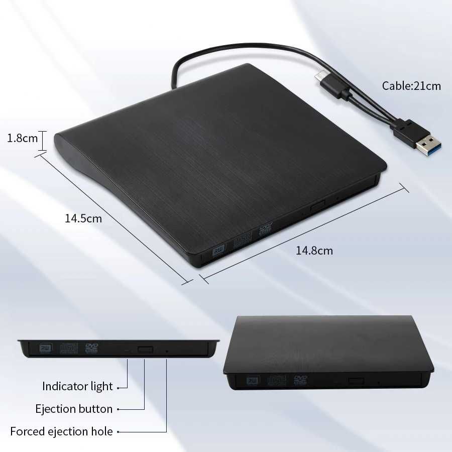 DVD-RW, CD-RW Внешний дисковод. НОВЫЙ! Привод пишущий USB 3.0