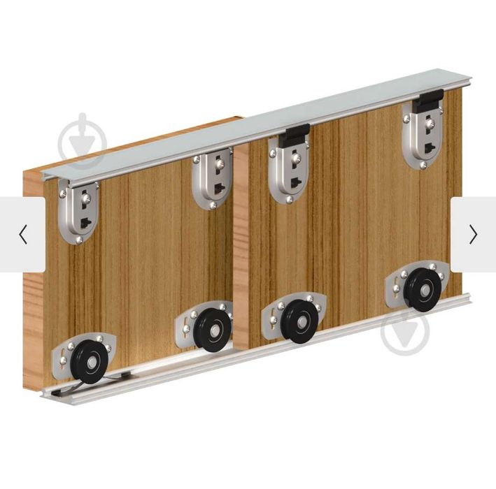 Комплект роликів для 4дверей шафи-купе Valcomp ARES 2 РОЗСУВНІ СИСТЕМИ