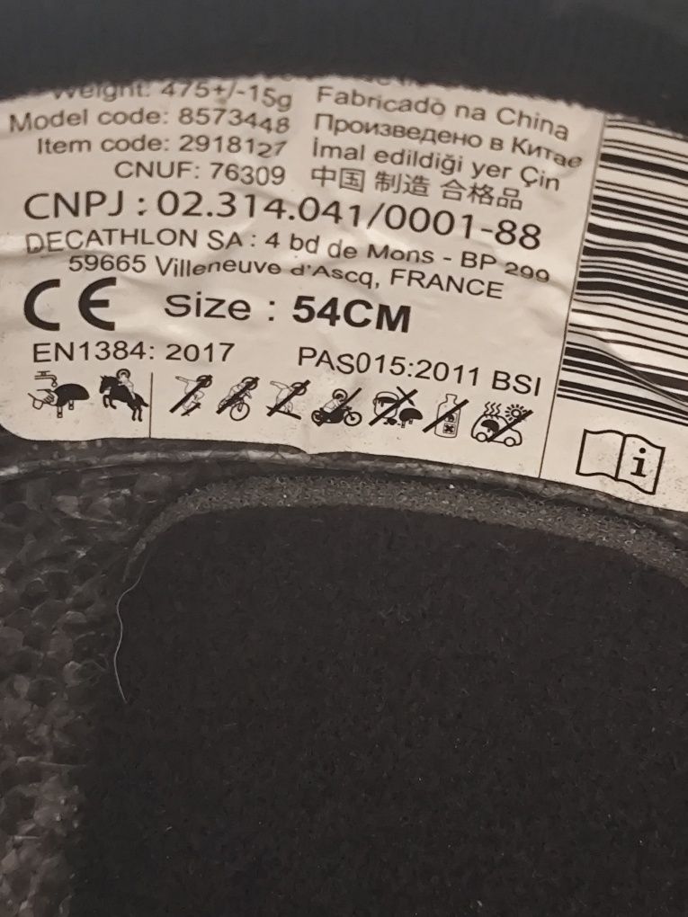 Kask jezdziecki rozmiar 54