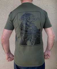 Тактичні футболки з принтом Олива (хакі) кулмакс coolmax Роздріб/Опт