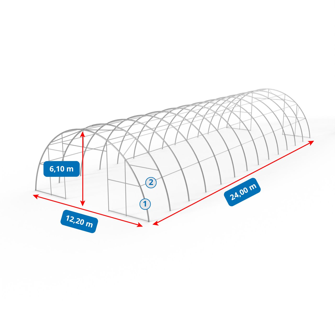 Hala Namiotowa Łukowa, Tunel, Namiot 12,2x24m Całoroczna! na baloty