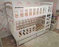 Śliczne białe drewniane mocne łóżko piętrowe lite drewno sosna dowóz