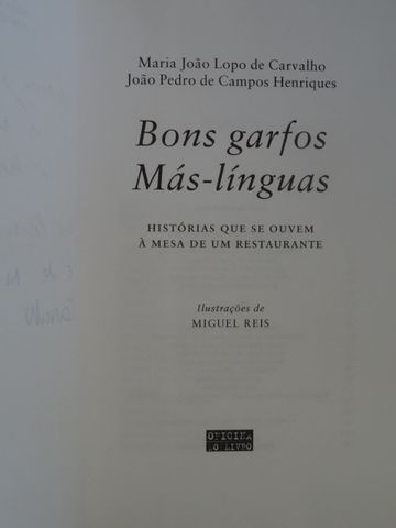 Bons Garfos Más-Línguas de Maria João Lopo de Carvalho - 1ª Edição