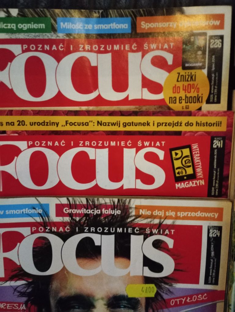 Zestaw starych numerów czasopisma Focus 9 sztuk
