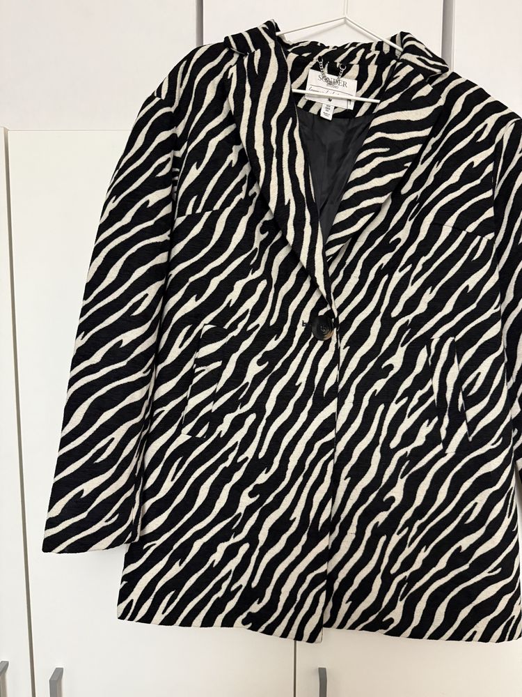 Marynarka Oversize Animal Print Sonder Studio Zebra