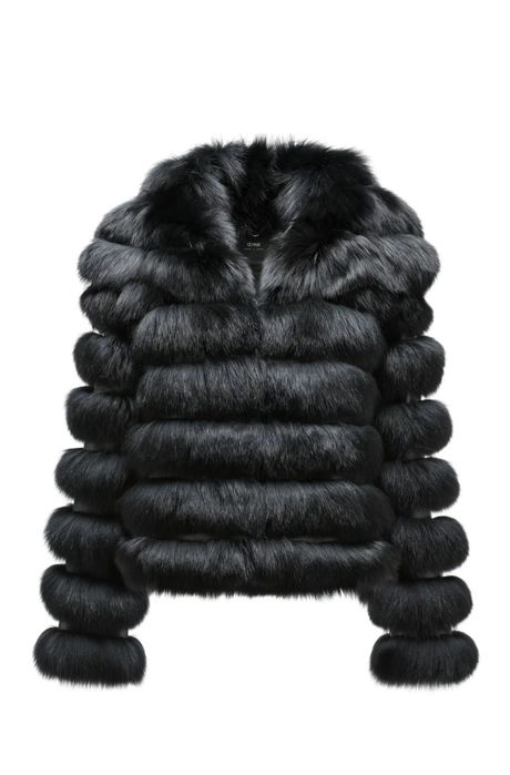 Ochnik Futro naturalne lis czarny XS