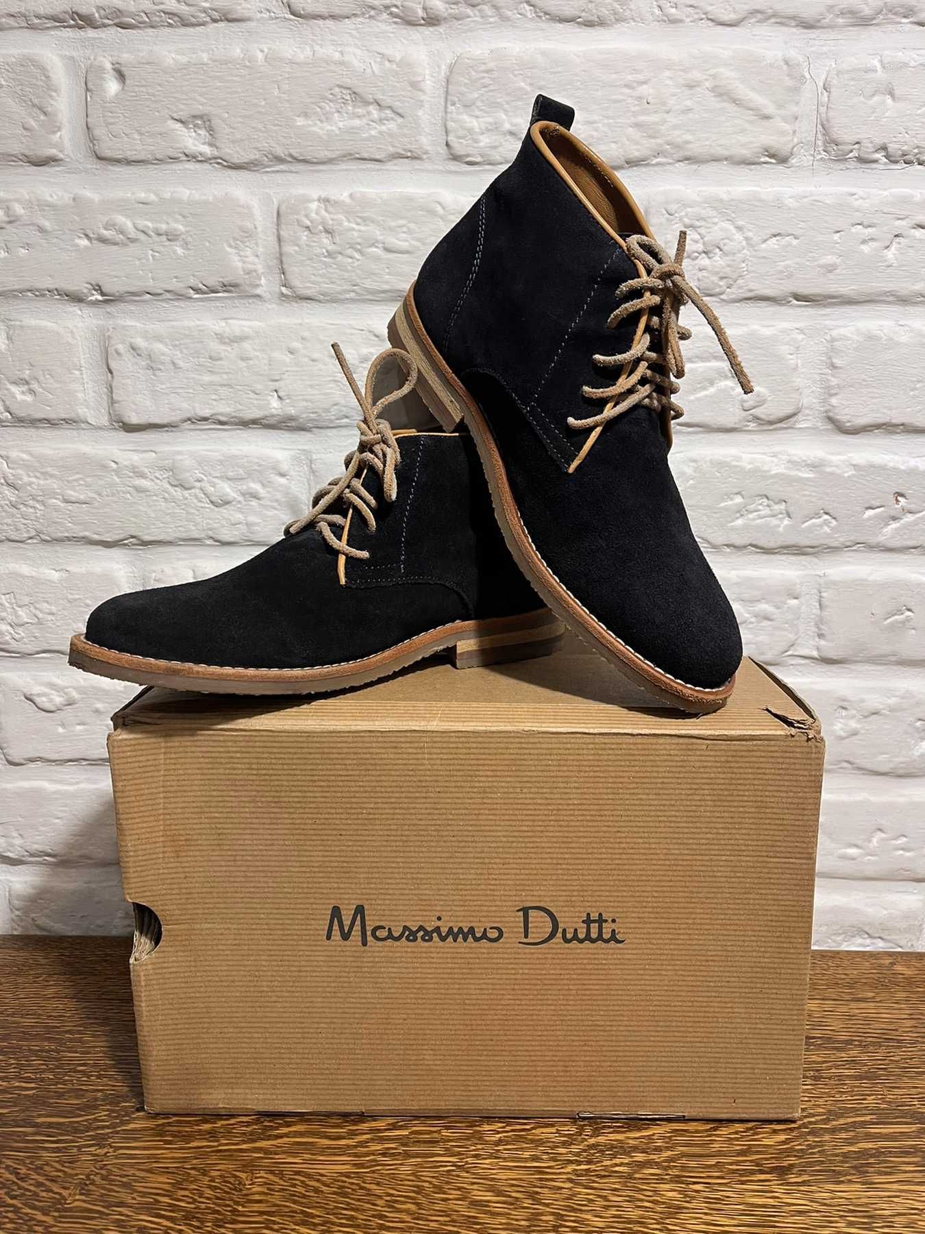 Нові черевики Massimo Dutti Замшеві (Челси) 38 розмір