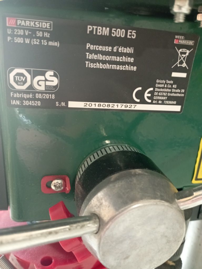 Wiertarka stołowa Parkside PTBM 500 E5