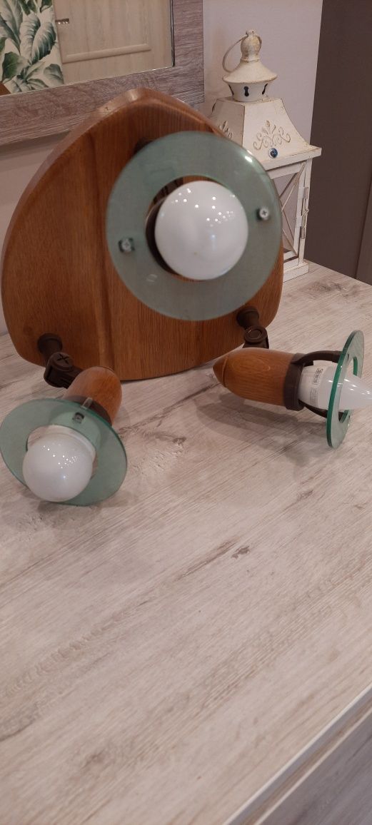 Lampa - plafon dębowy