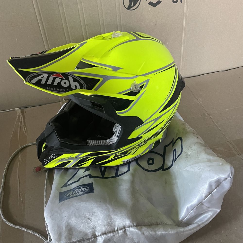 Kask airoh cross enduro L fox fluo