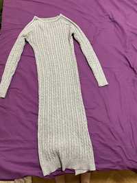 Платье вязаное теплое