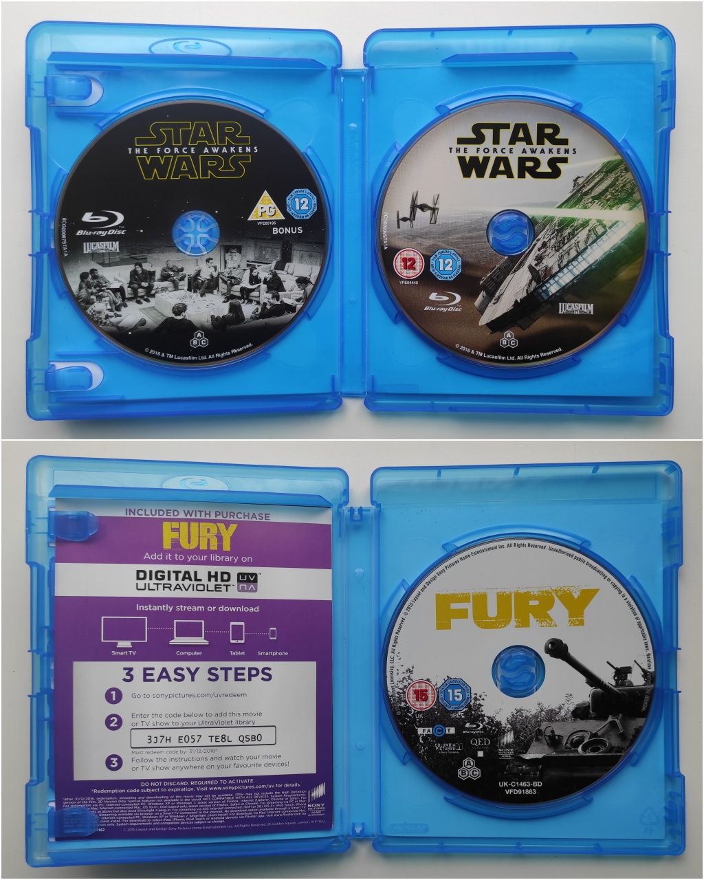 Фирменные Blu-ray диски Один дома, Гладиатор, Звёздные войны