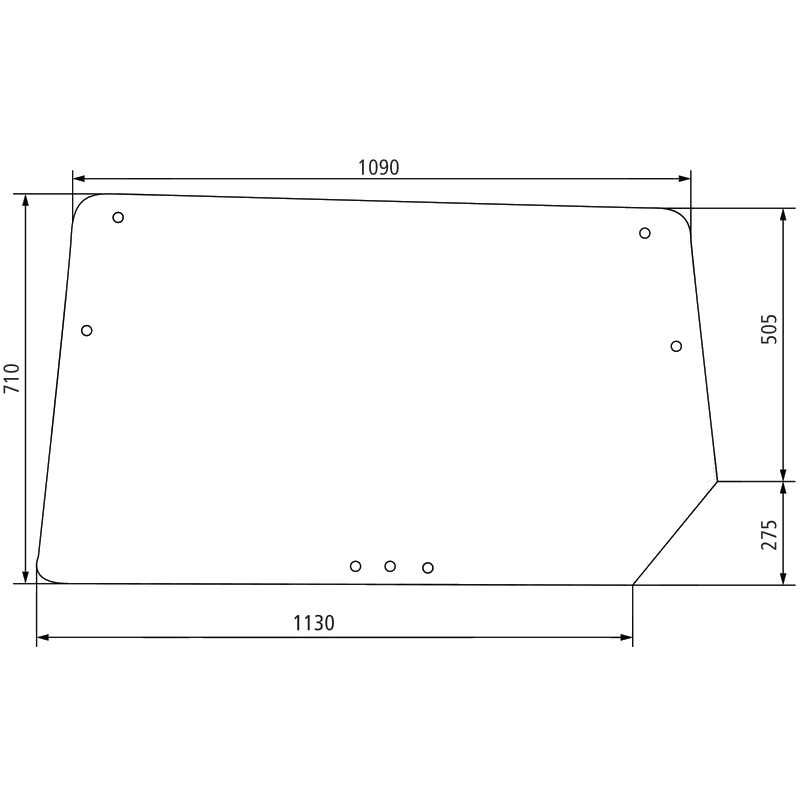 szyba tylna Deutz-Fahr DX 4.10, DX4.30, DX 4.50, DX 4.70 ACX251