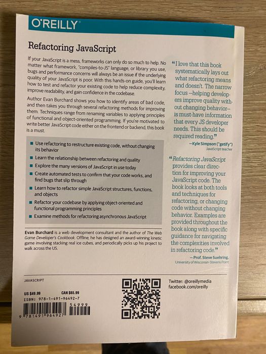 Продам книгу Refactoring JavaScript, IT