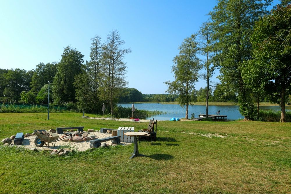 Dom nad Jeziorem Okrągłe, własna plaża, pomosty, ka