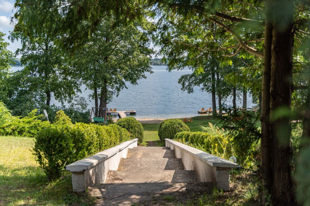 Domek na Mazurach 10os., Domek nad jeziorem, prywatna plaża