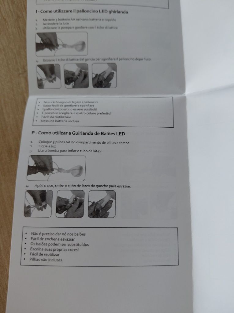 Girlanda z 10 balonów 4 metry