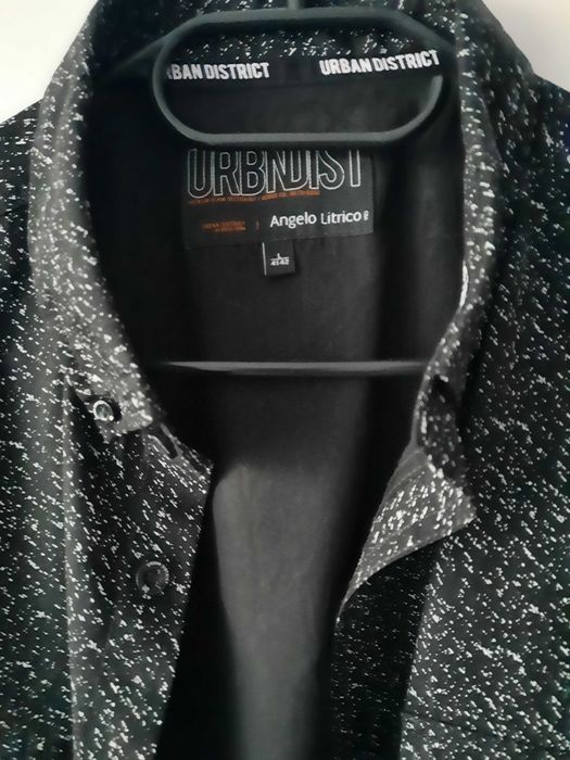 Koszula wrzorzysta z krótkimi rękawami