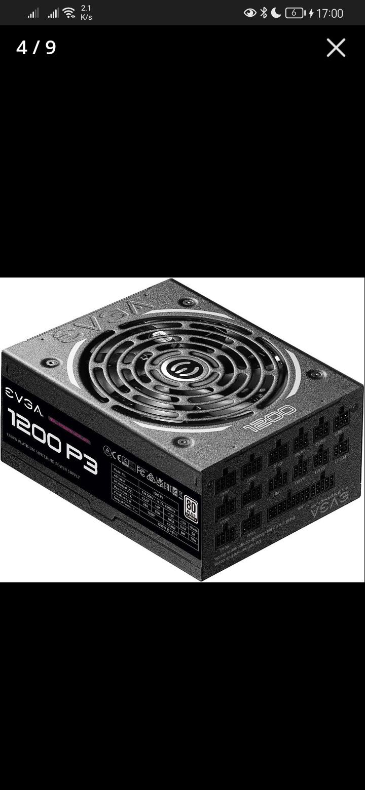 EVGA SuperNOVA P3 220-P3-1200-X1 1200W ATX12V / 80 PLUS PLATINUM usa