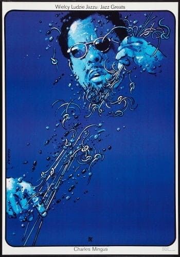 Plakat Jazz Greats Waldemar Świerzy Polska Szkoła Plakatu L. Armstrong