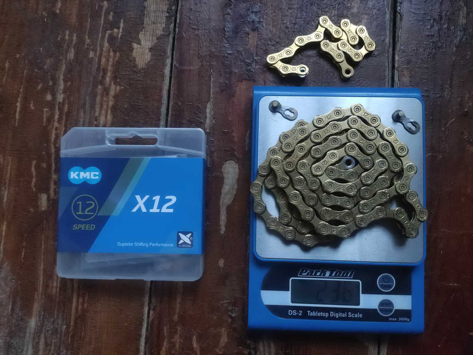 Цепи KMC X12 Ti-N 12-speed Chain, gold.