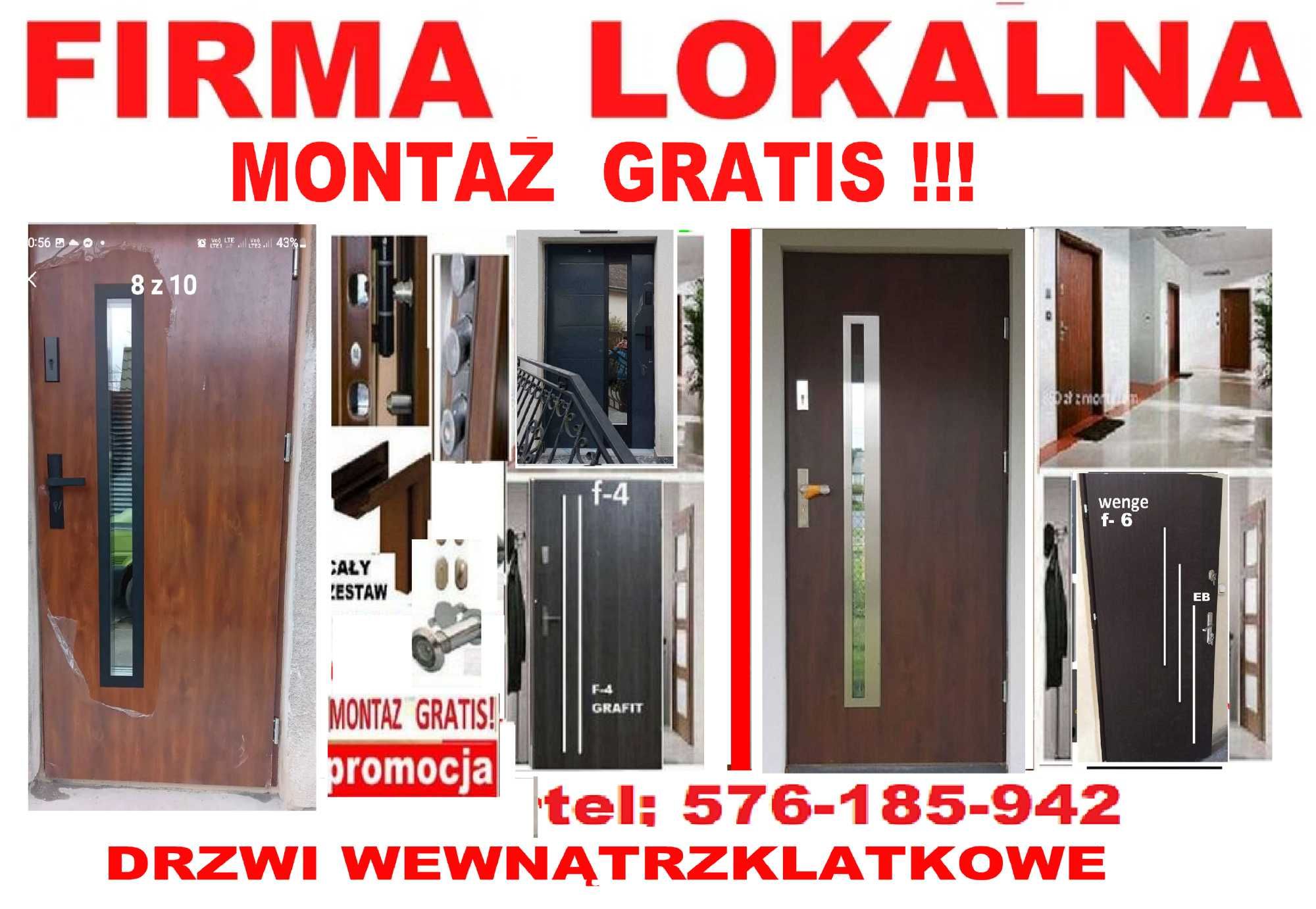 Drzwi WEJŚCIOWE -zewnętrzne do mieszkania w bloku z MONTAŻEM-ocieplone