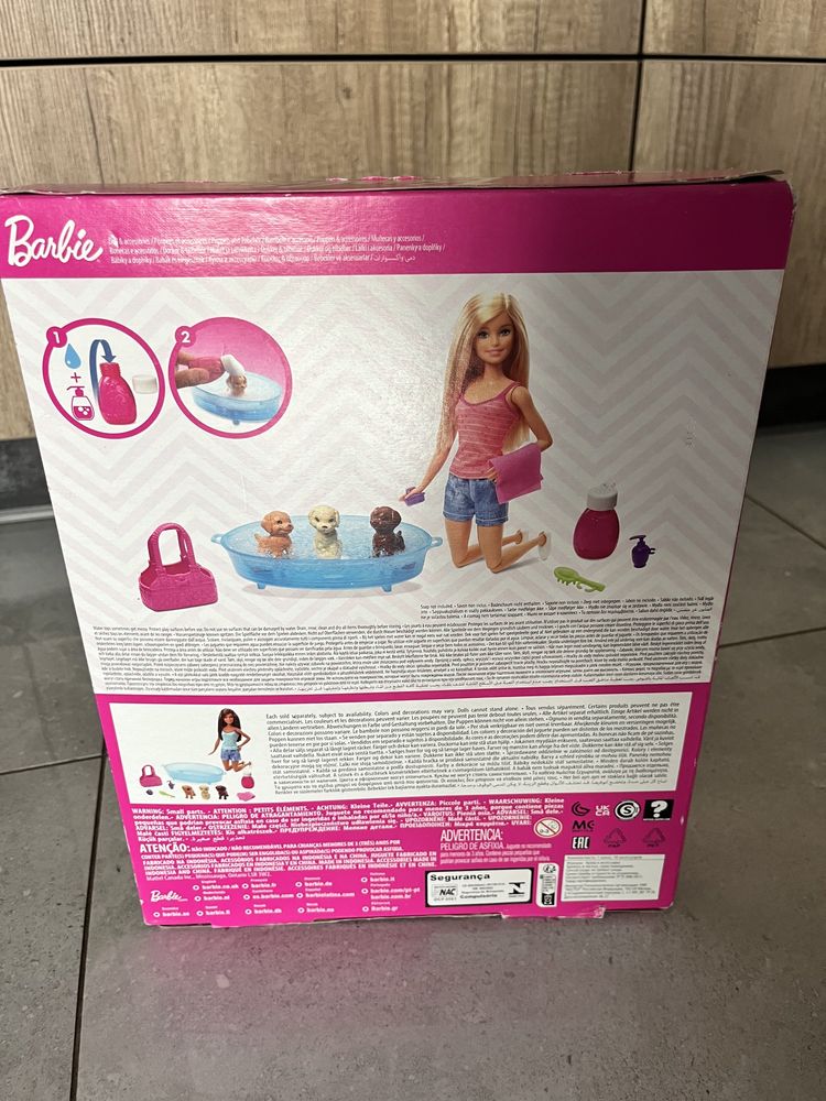 NOWA lalka barbie kąpiel piesków