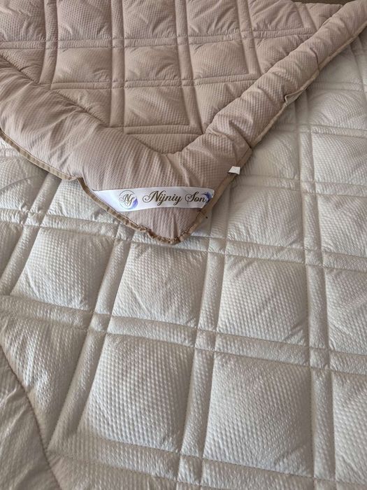 Одеяло из 100% овечьей шерсти полуторное 150х215 ковдра зимова