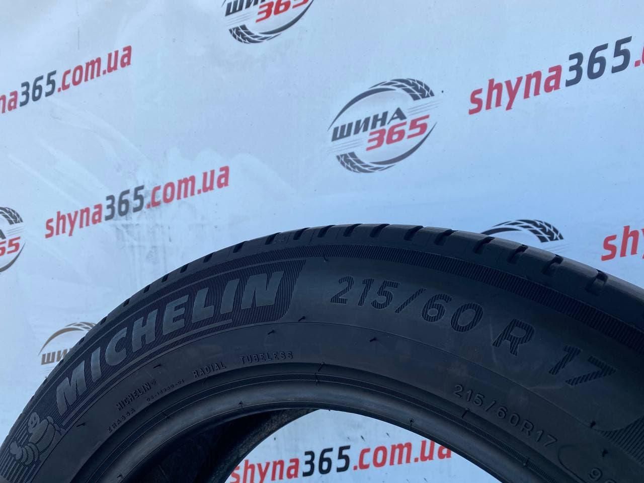 резина б/у лето 215/60 r17 michelin primacy 4 5mm