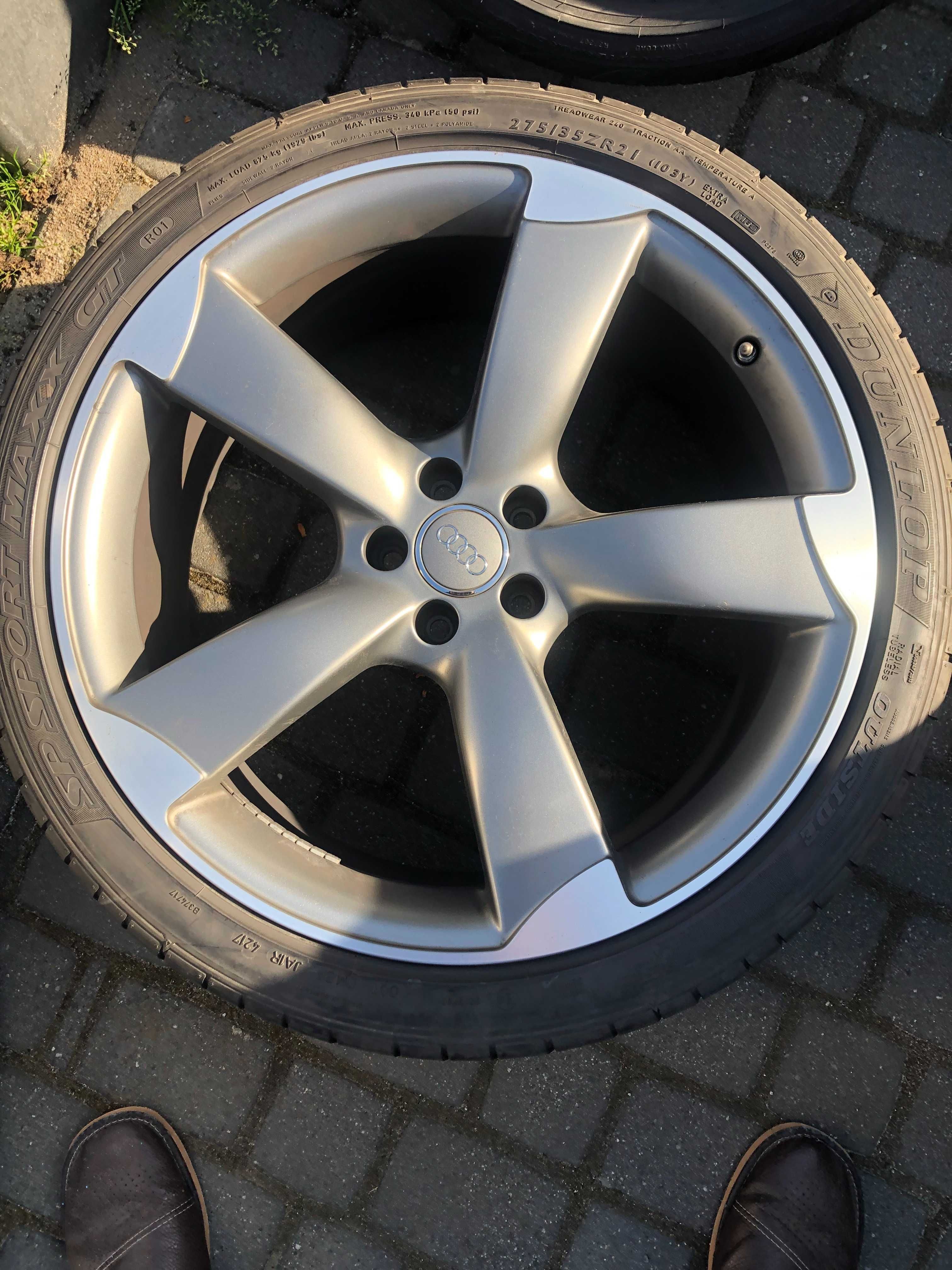 koła felgi aluminiowe 5x112 Audi A8S8 A7 Rotor 4H0 Dunlop 275/35/21