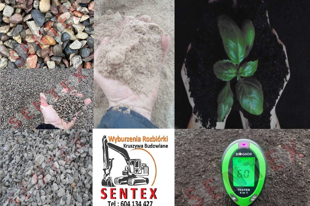 Stabilizacja kliniec gruz kruszony przekrusz gruzu piasek żwir kamień