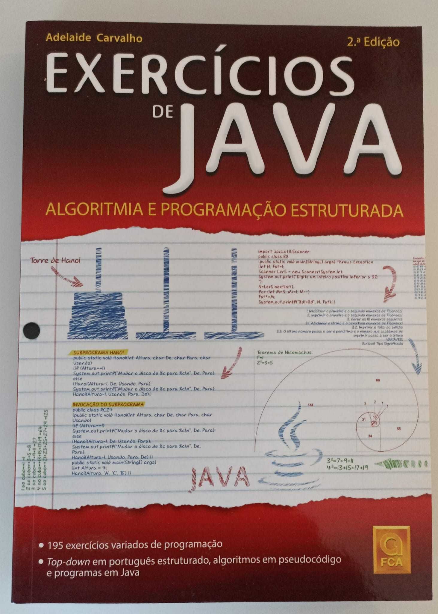 Exercícios de JAVA - Algoritmia e Programação Estruturada