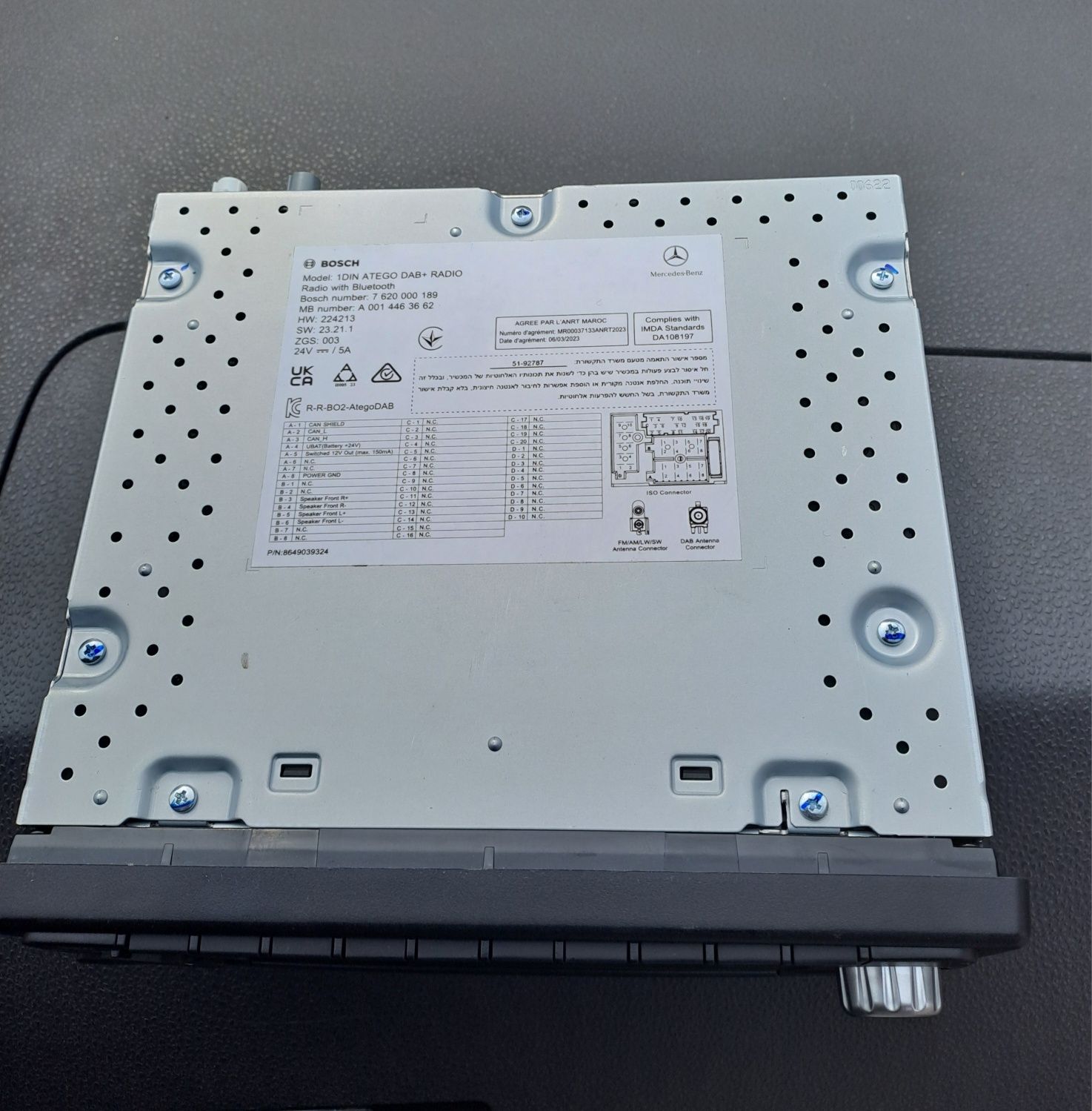 Radio bosch, do ciężarówki mercedes actros, atego DAB+, bluetooth, 24V