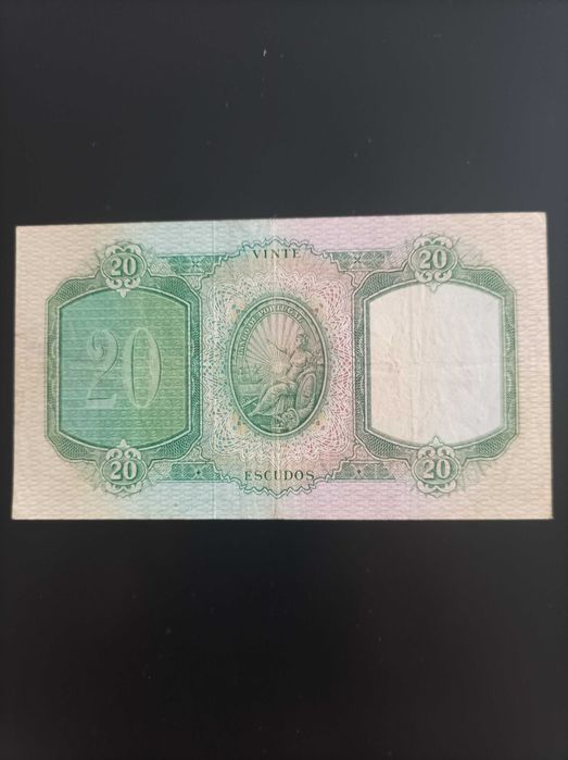 Nota 20 escudos D. António Luiz de Menezes.