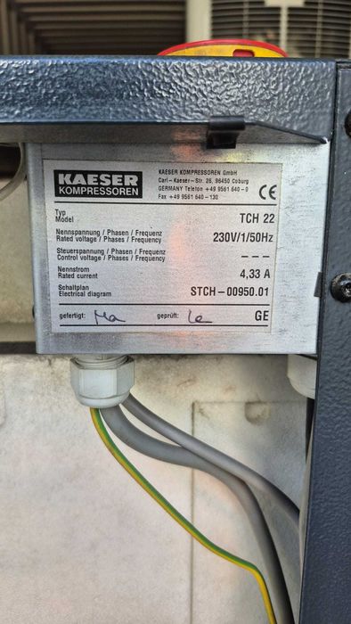 Osuszacz KAESER TCH 22 chłodniczy sprężonego powietrza 2,2 m3/min