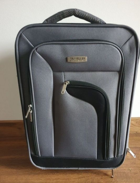 Walizka torba mała podróżna dla dziecka 33x50x16 szara Traveller