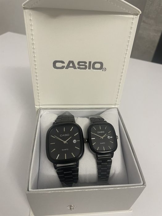 Акція. Парні годинники Касіо, чоловічий і жіночий Casio чорний