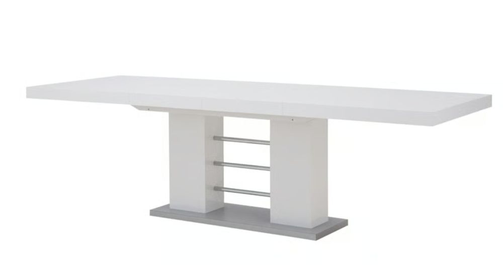 Stół rozkładany biały połysk linosa2 Agata Meble