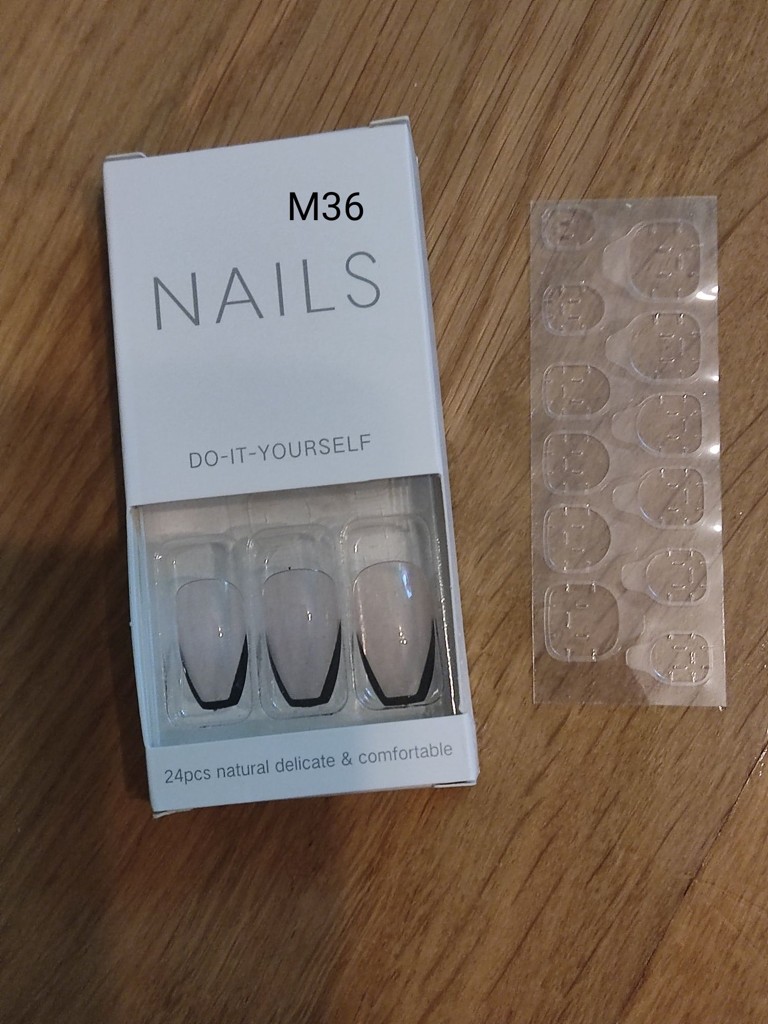 Nowe tipsy M36 zestaw sztuczne paznokcie naklejki klej akcesoria mani